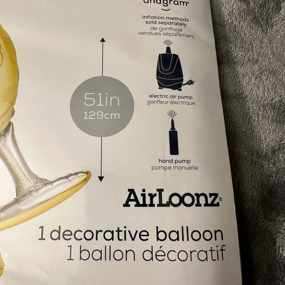 Champagne Glass Balloon Party Foil 3 Feet Tall Gold Wedding Air Filled Birthday